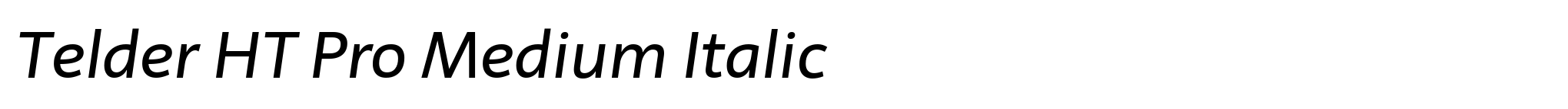 Telder HT Pro Medium Italic image